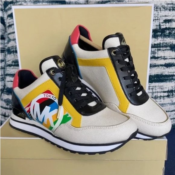 Michael Kors Maddy Trainer Heavy Canvas Cream Multi WMNS - Picture 7 of 16